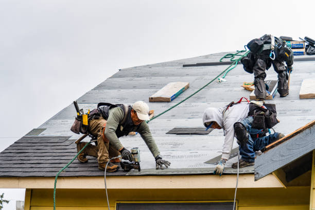 Professional Roofing technician working in Libertyville, IA